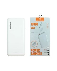 Bateria Portátil H'maston 10000 Mah H-966 Carga Rápida Branco