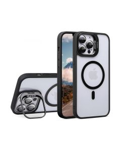 Capa Capinha Case de Acrílico Stand para Iphone 15 Preto