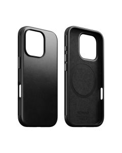 Capa Capinha Case de Couro com Magsafe para Iphone 16 Pro Preto