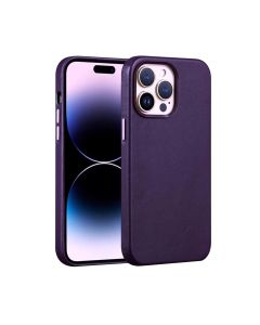 Capa Capinha Case de Couro com Magsafe para Iphone 16 Roxo