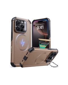 Capa Capinha Case de Policarbonato Protection para Iphone 16 Pro Max Marrom
