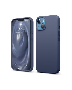 Capa Capinha Case de Silicone para Iphone 13 Azul Marinho