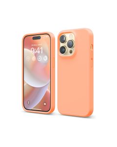 Capa Capinha Case de Silicone para Iphone 14 Pro Salmão