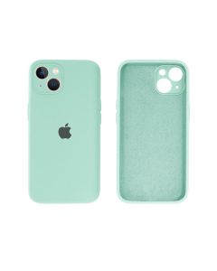Capa Capinha Case de Silicone para Iphone 14 Verde Água