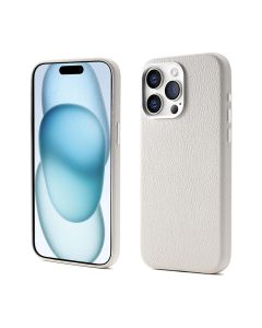 Capa Capinha Case de Couro com Magsafe para Iphone 12 Cinza