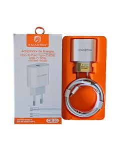 Carregador H'maston Cb-23 Tipo C Usb-c 30w Branco