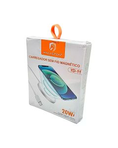 Carregador H'maston sem Fio Magnético Yd-11 20w Tipo C 1 Metro Branco